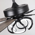Parrot Uncle 52 Inch Contemporary Chrome Ceiling Fan with Integrated LED Lights and Remote Control