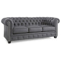 Hancock Tufted Top Grain Italian Leather Chesterfield Sofa Dimensions: 31" H x 86" W x 40" D